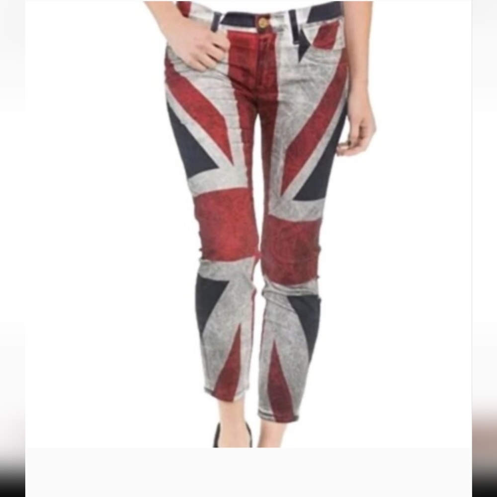 Hudson Jeans Red and Black Plaid Pants